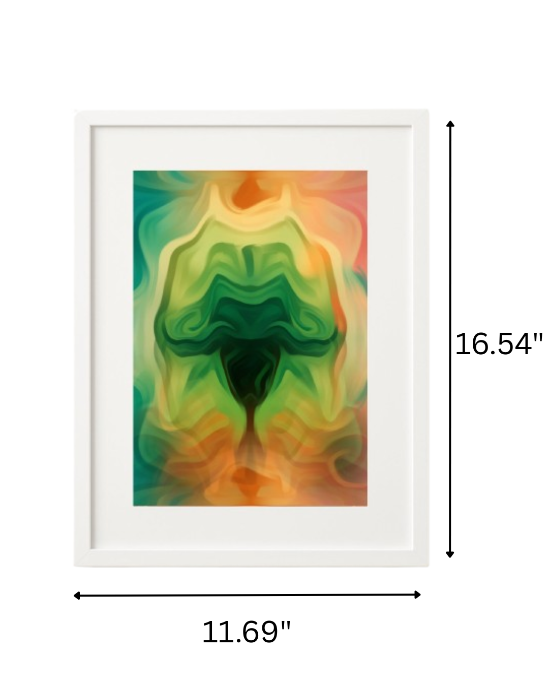 Emerald Soul Flow – Modern Abstract Wall Art Poster (11.69" x 16.54") by Inner Nest
