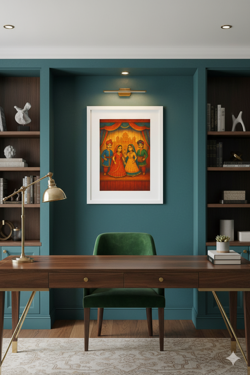 Folk Dance Tales – Vibrant Festival Wall Art Poster (11.69" x 16.54") by Inner Nest