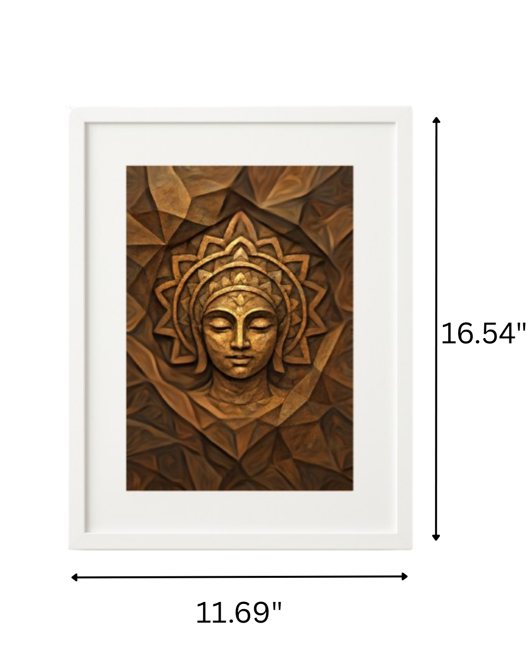Buddha Tranquility Wall Art (11.69 x 16.54 in) | Spiritual Home Décor