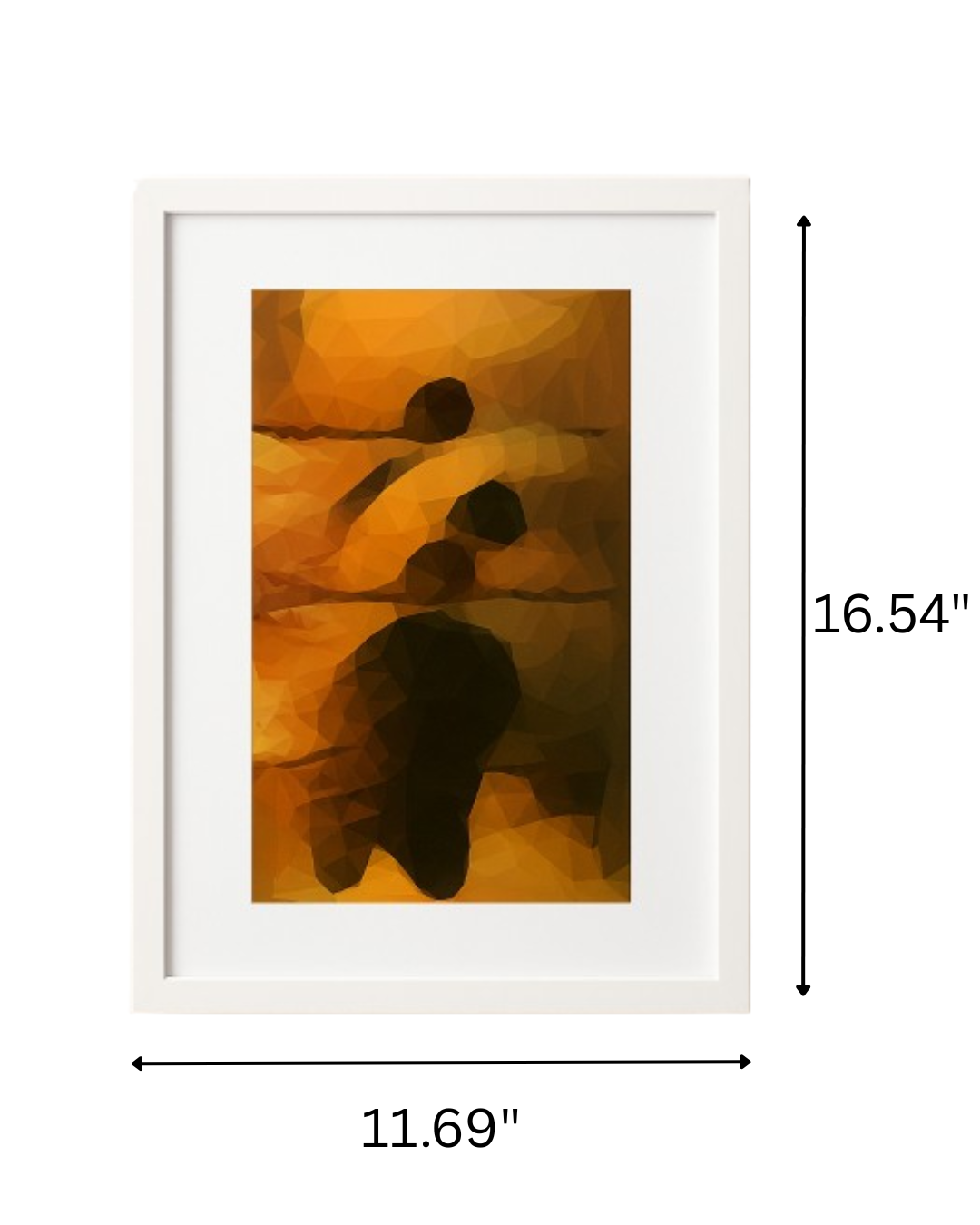 Inner Nest “Journey Within” – Polygon Sunset Silhouette Art Print