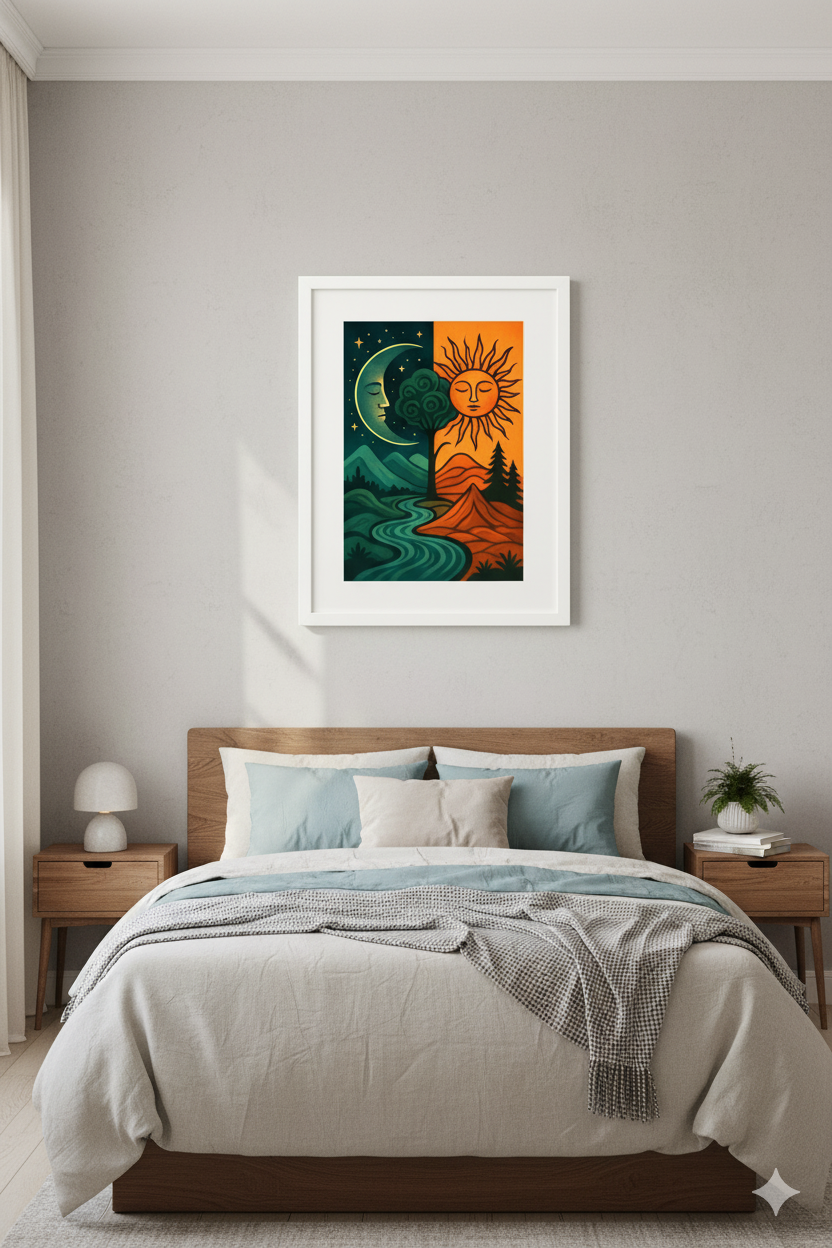 Cosmic Balance – Sun and Moon in Harmony