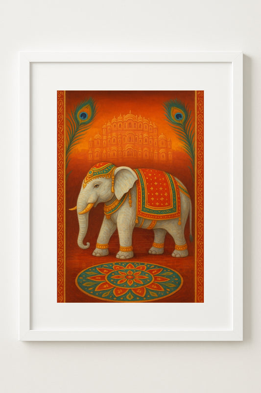 Royal Elephant Pride – Heritage Wall Art Poster (11.69" x 16.54") by Inner Nest