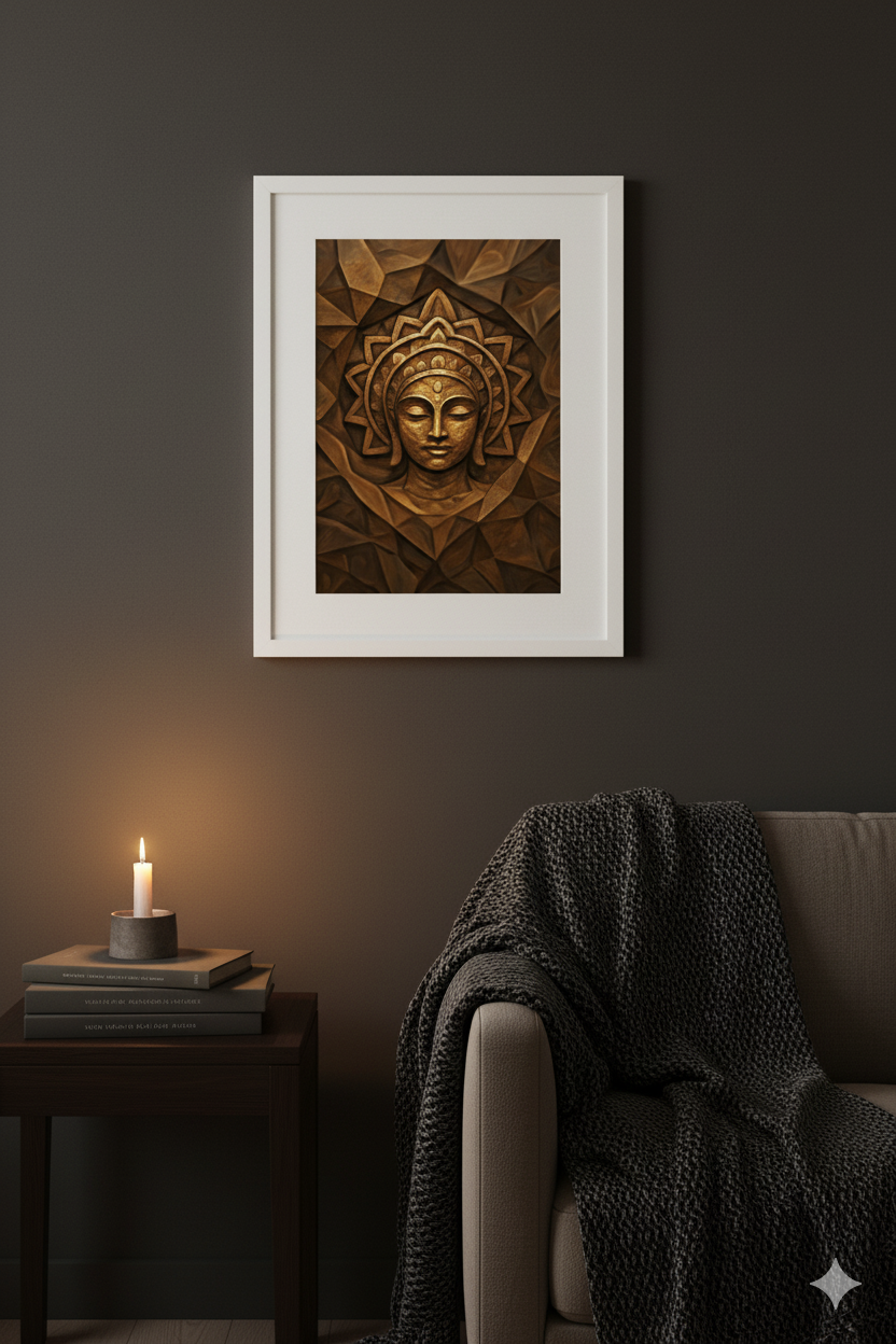Buddha Tranquility Wall Art (11.69 x 16.54 in) | Spiritual Home Décor