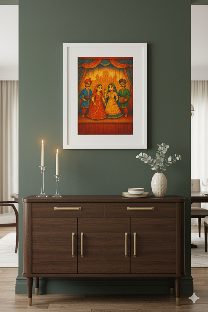 Folk Dance Tales – Vibrant Festival Wall Art Poster (11.69" x 16.54") by Inner Nest