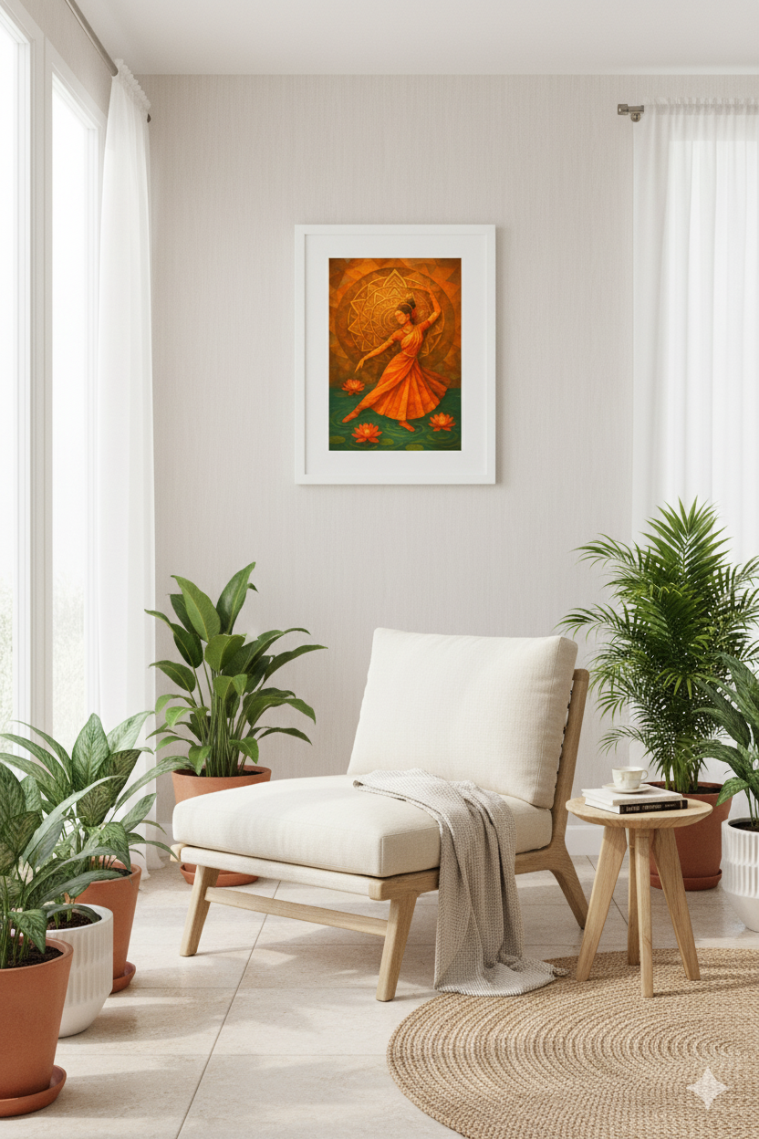 Geometry of Dance – Abstract Rhythm & Balance Wall Art Poster (11.69" x 16.54") by Inner Nest