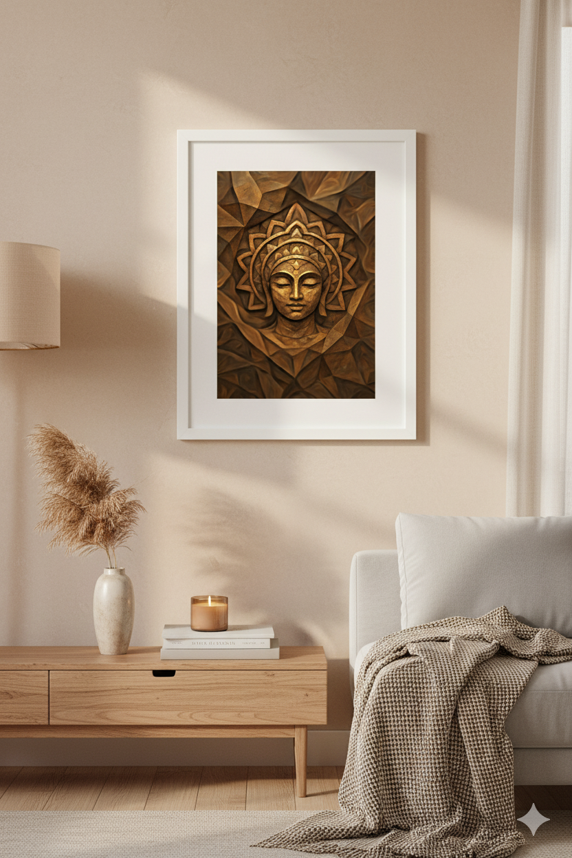 Buddha Tranquility Wall Art (11.69 x 16.54 in) | Spiritual Home Décor
