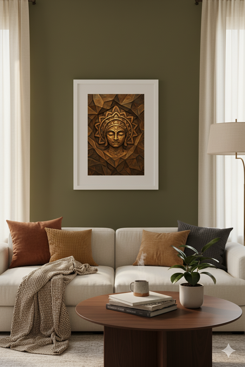 Buddha Tranquility Wall Art (11.69 x 16.54 in) | Spiritual Home Décor