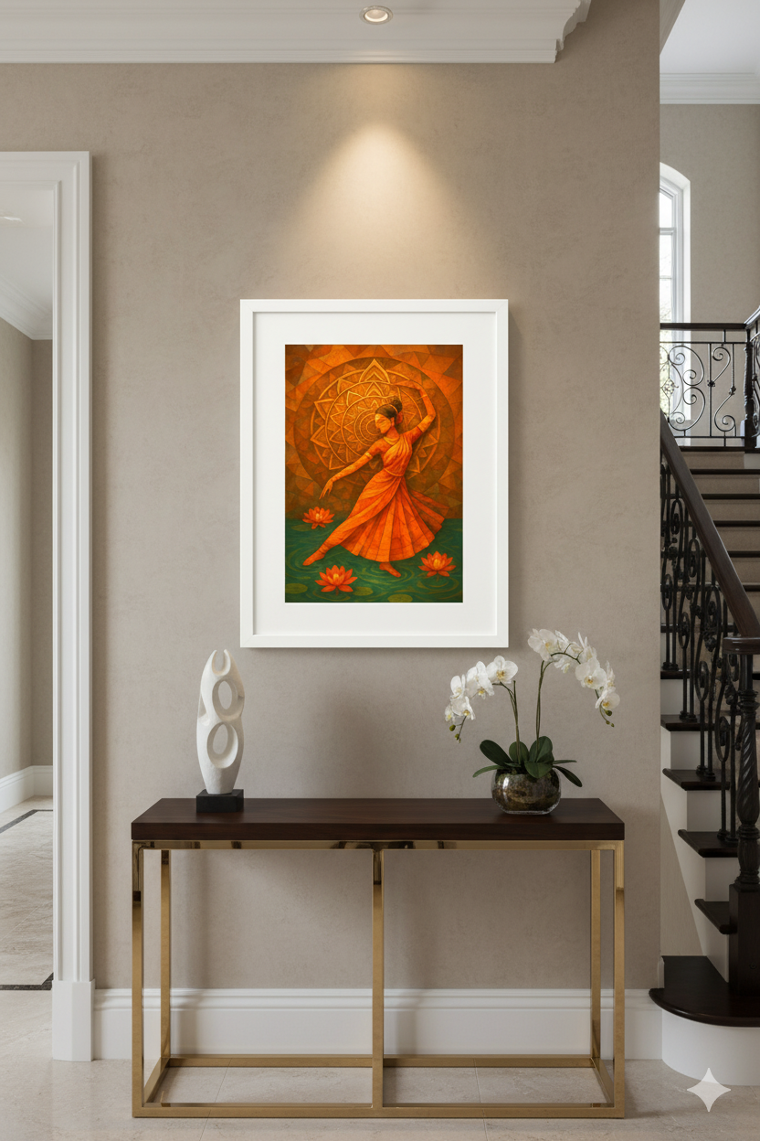 Geometry of Dance – Abstract Rhythm & Balance Wall Art Poster (11.69" x 16.54") by Inner Nest