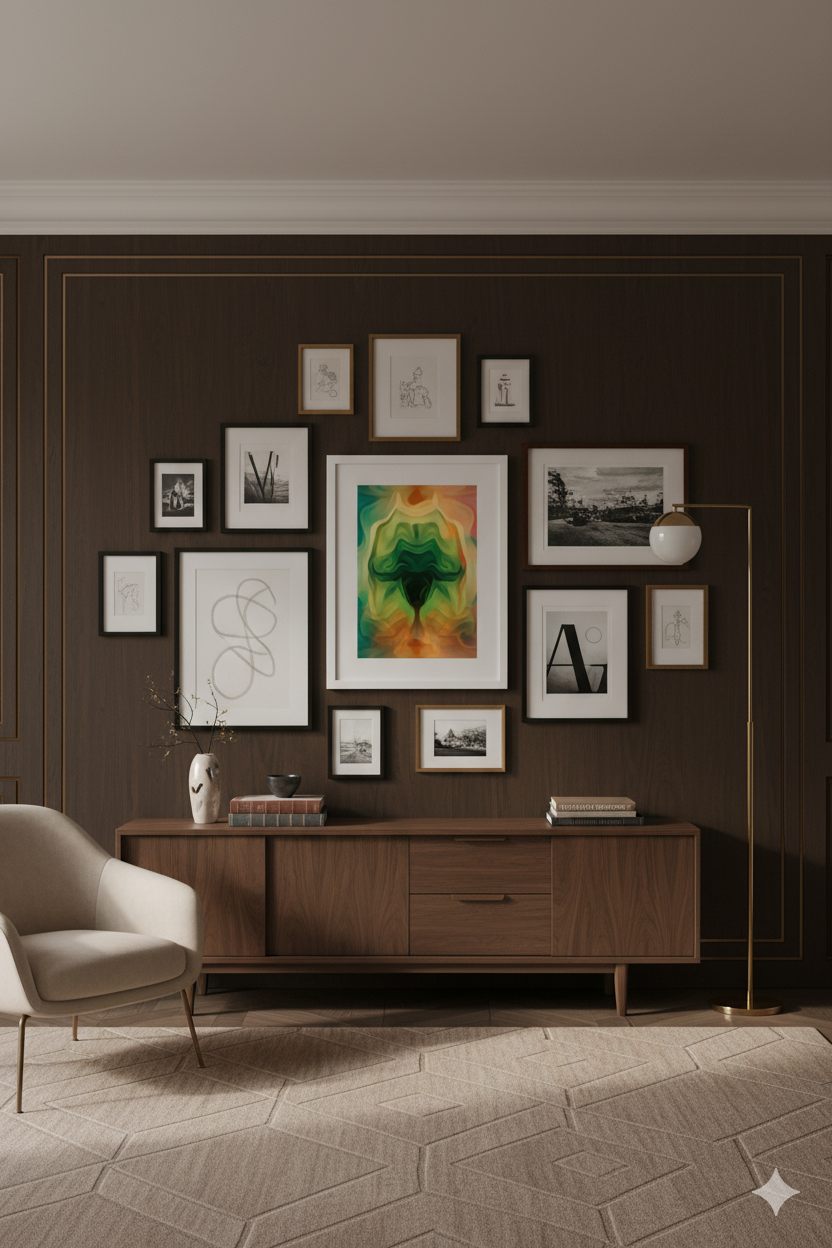 Emerald Soul Flow – Modern Abstract Wall Art Poster (11.69" x 16.54") by Inner Nest