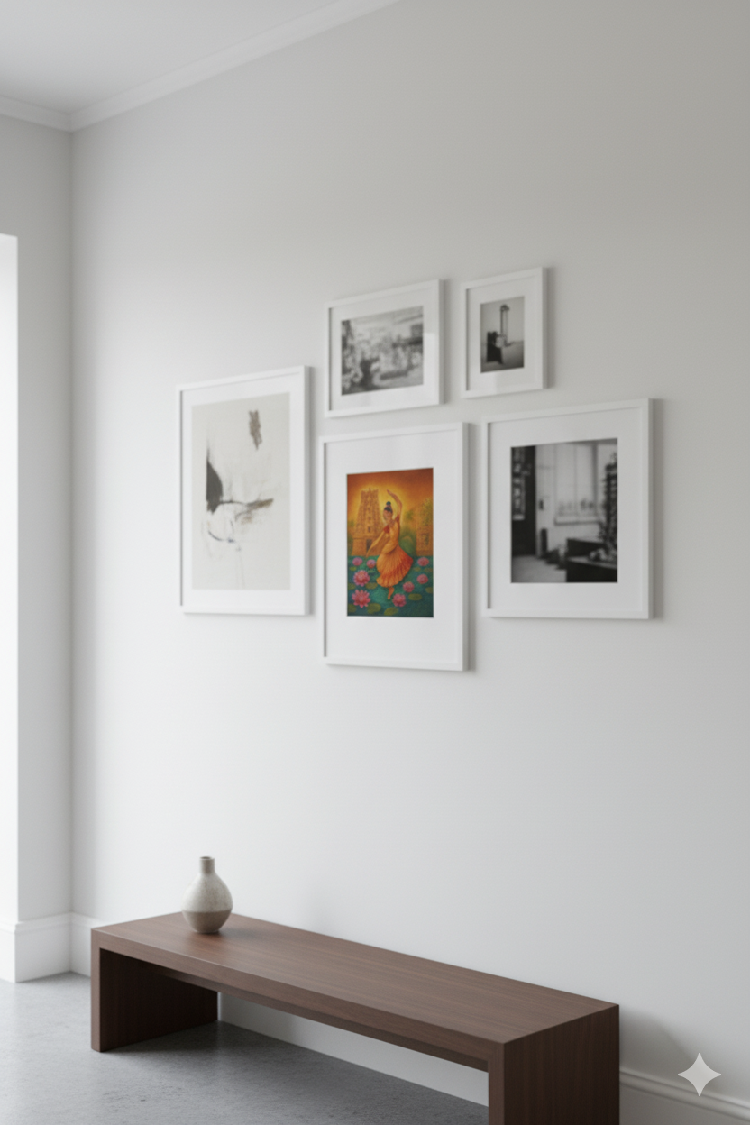 Lotus Temple Grace – Traditional Dance & Temple Wall Art Poster (11.69" x 16.54") by Inner Nest