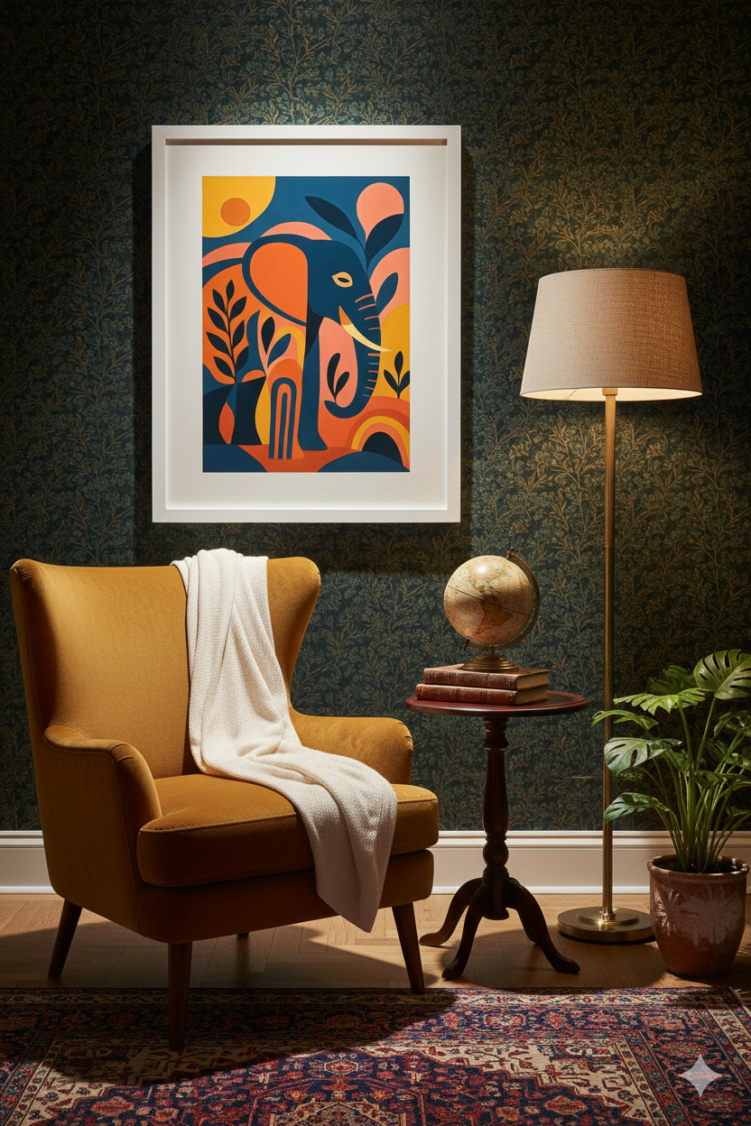 Abstract Elephant Flow – Grace in Motion