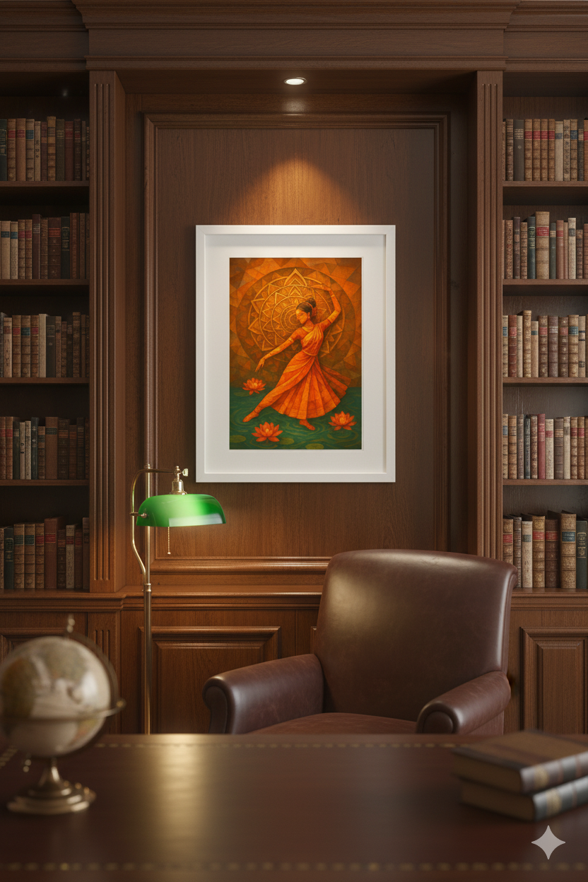 Geometry of Dance – Abstract Rhythm & Balance Wall Art Poster (11.69" x 16.54") by Inner Nest