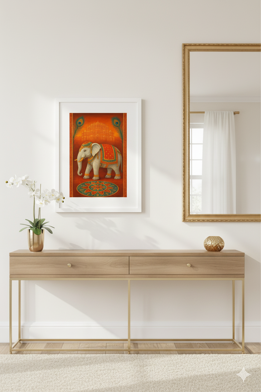 Royal Elephant Pride – Heritage Wall Art Poster (11.69" x 16.54") by Inner Nest