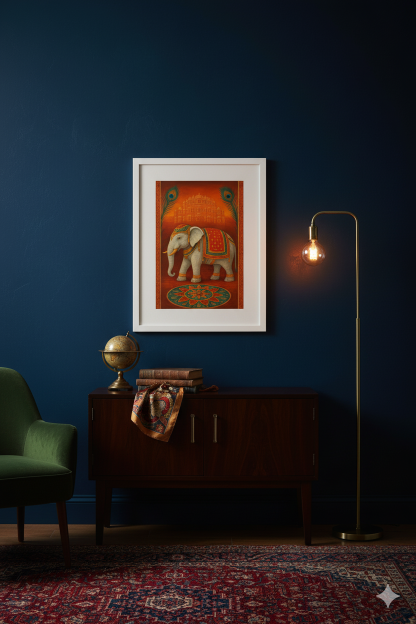 Royal Elephant Pride – Heritage Wall Art Poster (11.69" x 16.54") by Inner Nest