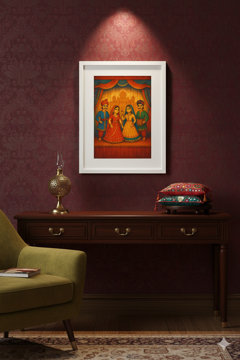 Folk Dance Tales – Vibrant Festival Wall Art Poster (11.69" x 16.54") by Inner Nest