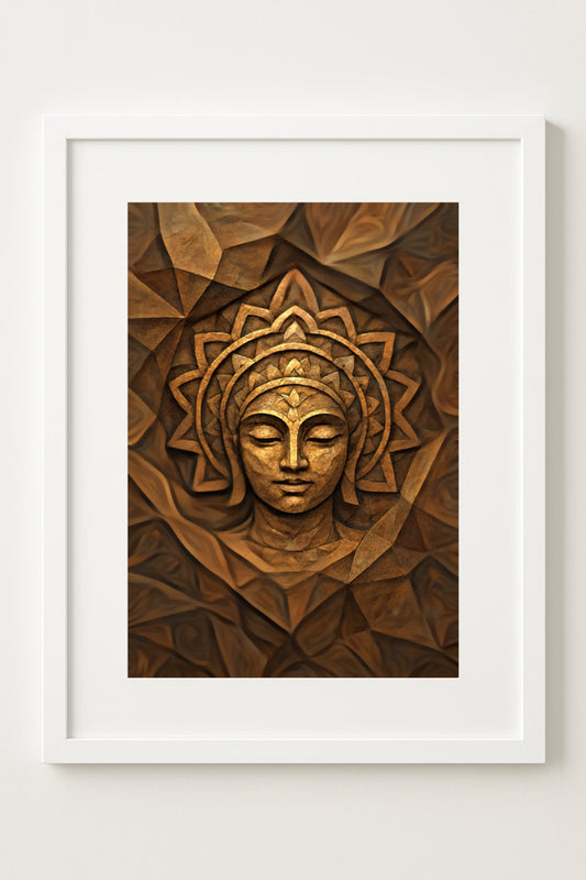 Buddha Tranquility Wall Art (11.69 x 16.54 in) | Spiritual Home Décor