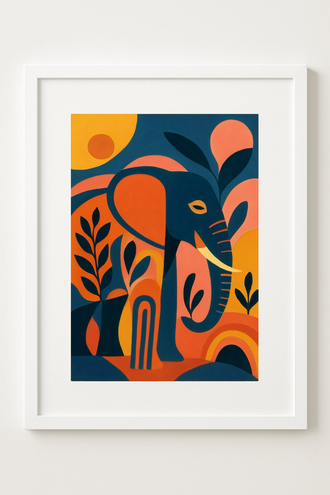 Abstract Elephant Flow – Grace in Motion