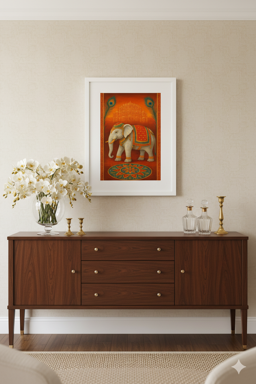 Royal Elephant Pride – Heritage Wall Art Poster (11.69" x 16.54") by Inner Nest