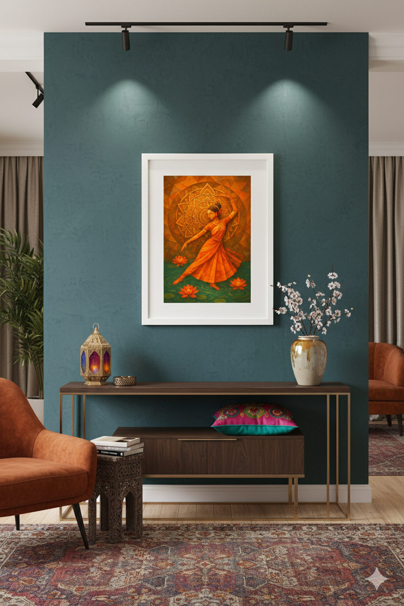 Geometry of Dance – Abstract Rhythm & Balance Wall Art Poster (11.69" x 16.54") by Inner Nest