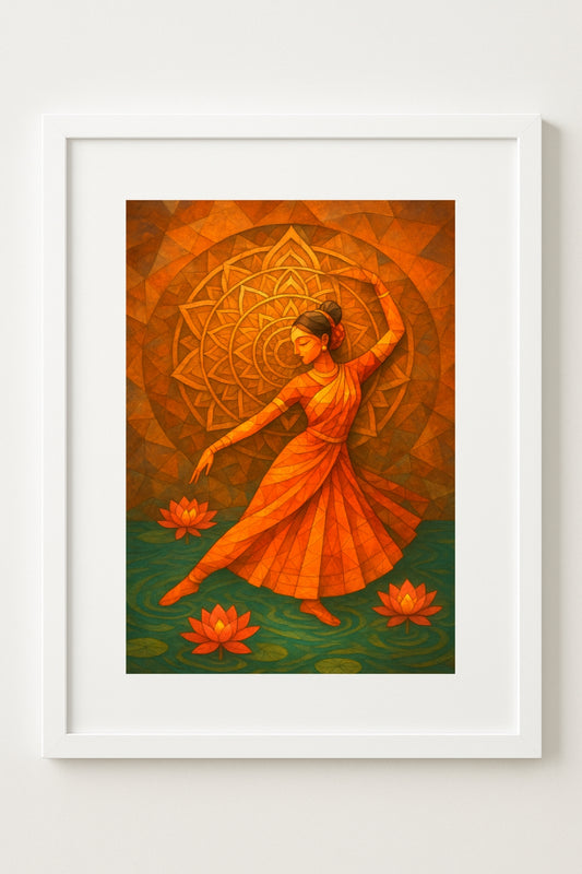 Geometry of Dance – Abstract Rhythm & Balance Wall Art Poster (11.69" x 16.54") by Inner Nest