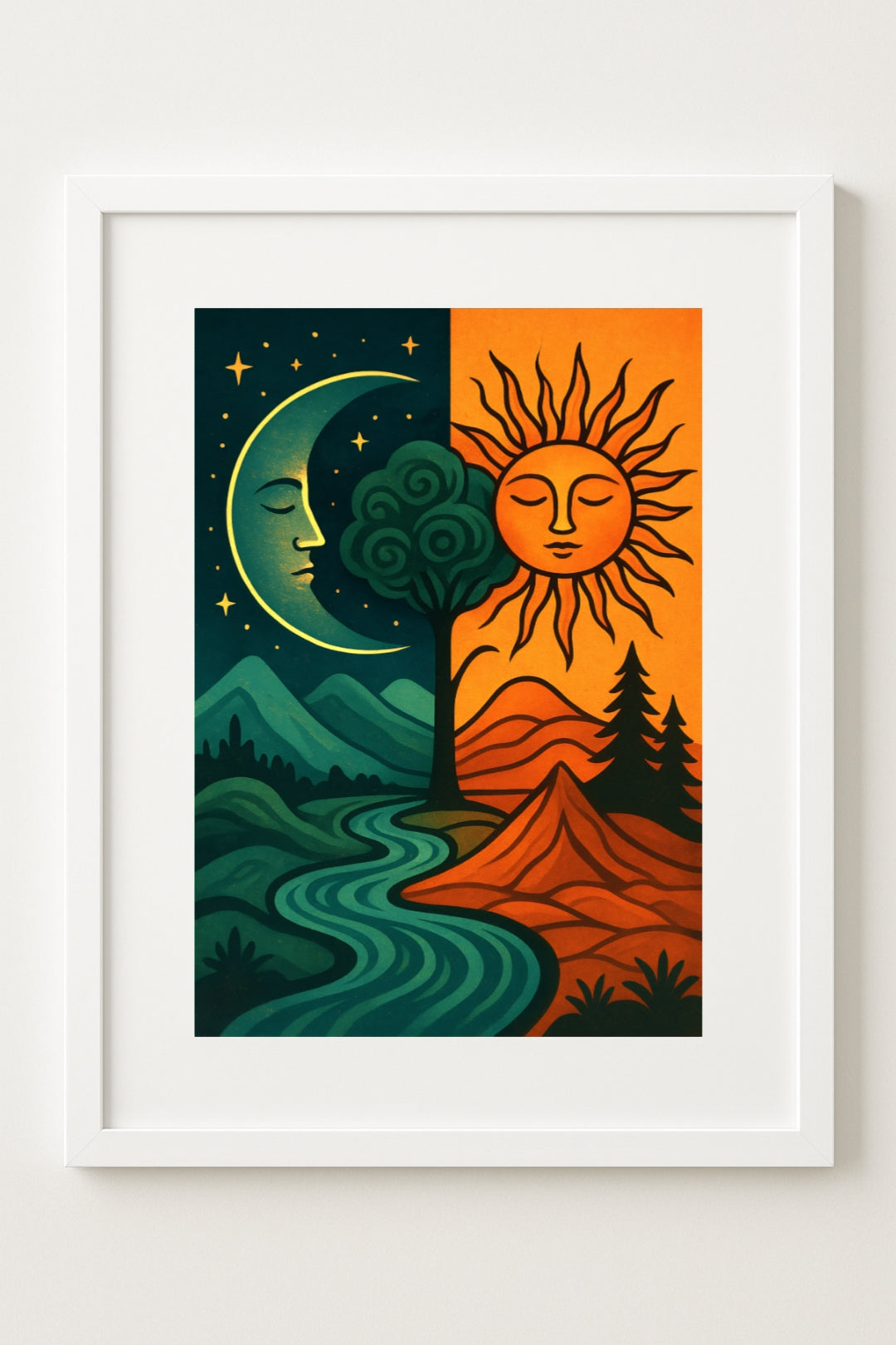 Cosmic Balance – Sun and Moon in Harmony