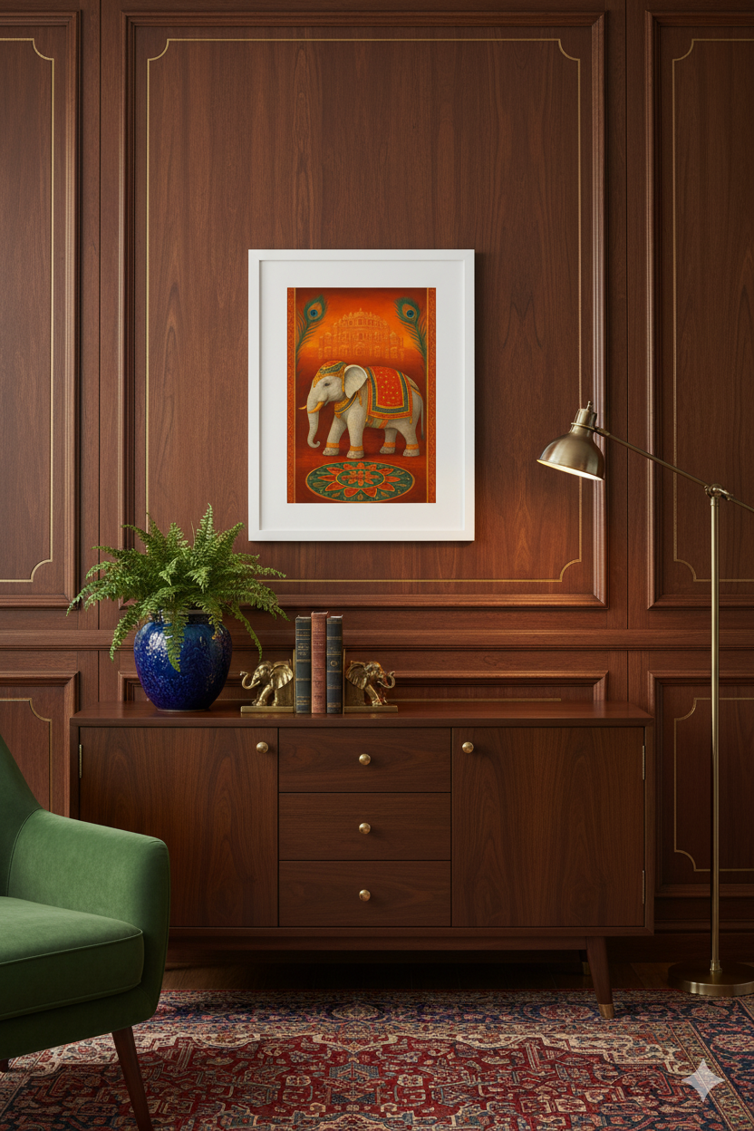 Royal Elephant Pride – Heritage Wall Art Poster (11.69" x 16.54") by Inner Nest