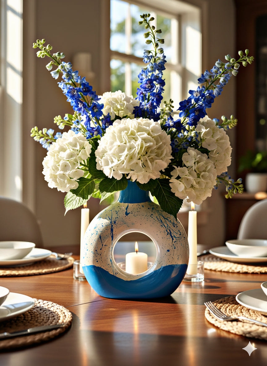 Azure Splash Trio – Limited Edition Vase Set | Inner Nest